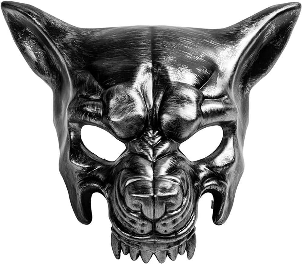 The look of this mask is created with a realistic wolf werewolves wild animal.